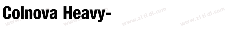 Colnova Heavy字体转换